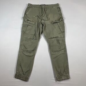 Lazer Cargo Pants Womens Medium Olive Green Cotton Stretch Utility Workwear